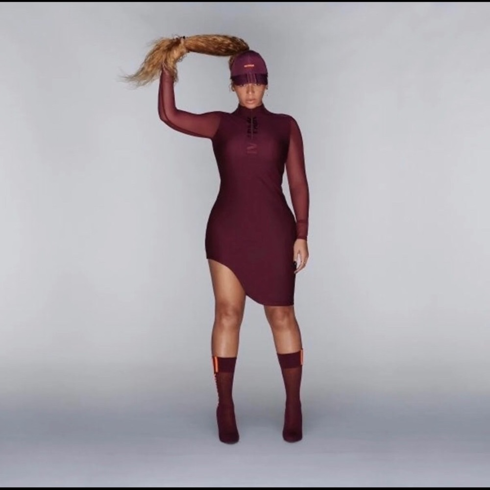 Adidas x Ivy Park Maroon Dress, size XS